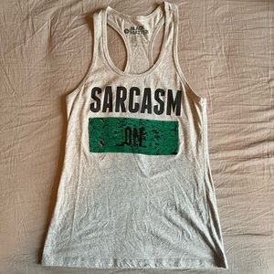 Sarcasm on/off tank top
